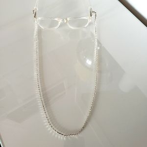 Diamond Crystal Eye Glasses Chain Clear Rubber Slide On Easy Classic Chaby Chic